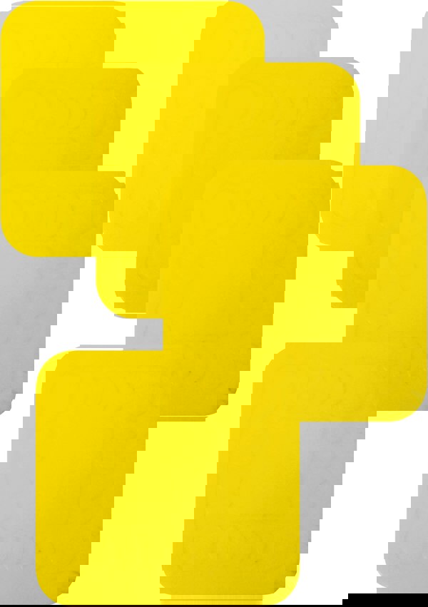 Aidapt 9cm Square Coasters Yellow Pk 4