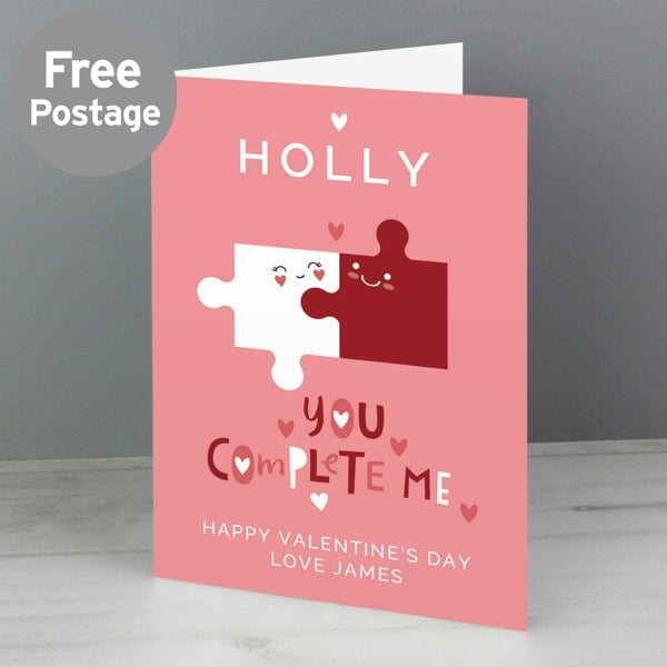 Personalised Memento Company Personalised You Complete Me Card