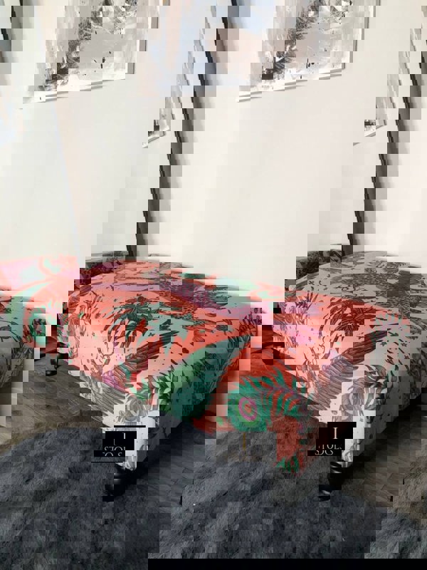 Made to measure available | contact us | Lynx Printed multicolour Fabric Footstool - ISTOOLS