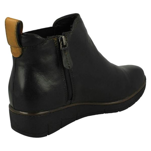 Padders Ladies Padders Wide Fitting Wedge Heeled Ankle Boots Rowen