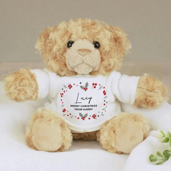 Personalised Christmas Teddy Bear - lifestyle shot