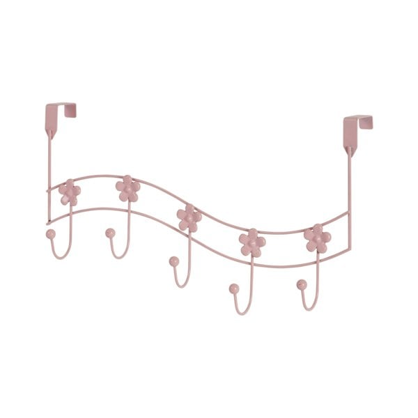 Showerdrape Flowers Pink Over Door Storage Hooks