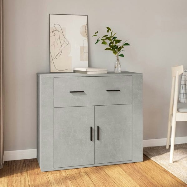 Berkfield Sideboard Concrete Grey 80x33x70 cm Engineered Wood