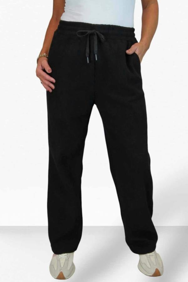 Paulo Due Womens Comfort Fleece Straight Leg Jogger Trousers