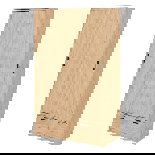 Furniture To Go Line Wardrobe with 2 Doors + 2 Drawers in Jackson Hickory Oak