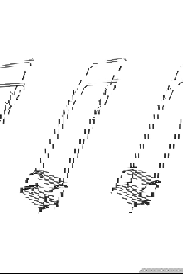Living and Home Metal Clothes Rack Freestanding Double-Rod Cloak Rack