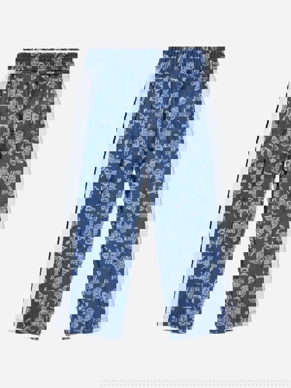 Palm Angels Boys AOP Bears Paisley Track Pants in Blue