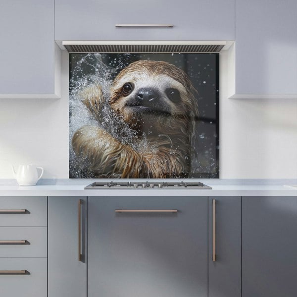 Warren Reed - Designer Gleeful Sloth Splashart Kitchen Splashback