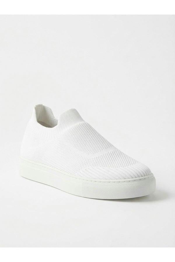 Grace Knit Slip On Trainers - White