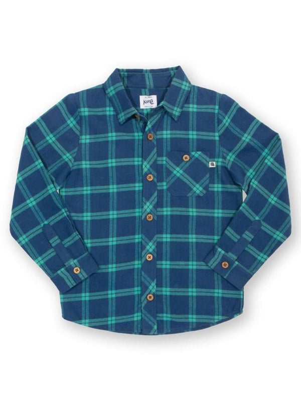Kite Boys Organic Check Shirt Navy
