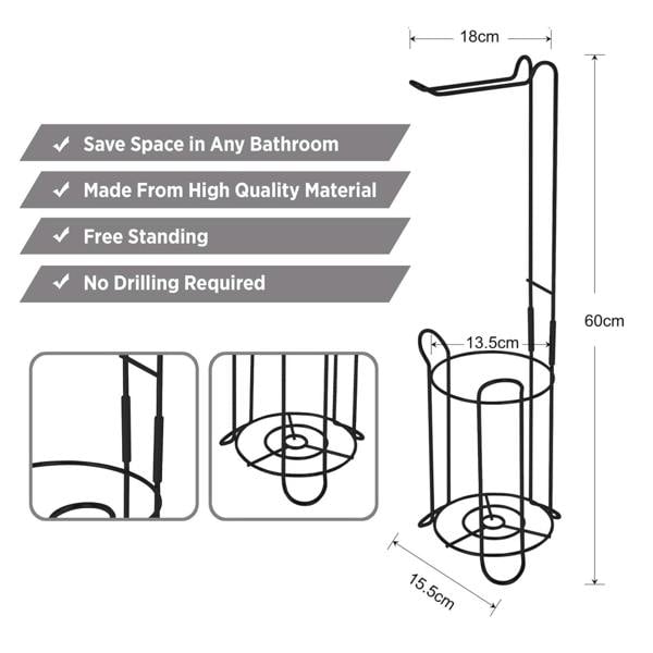 Top 3 Free Standing Floor Toilet Roll Holder Black