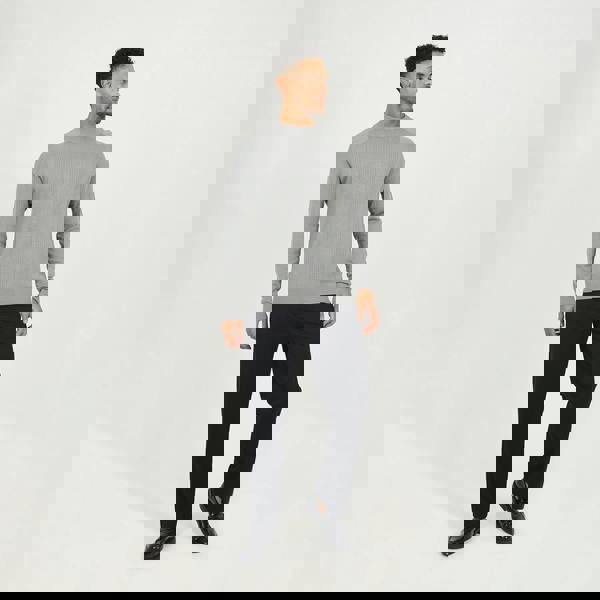 Brave Soul Grey Long Sleeve Ribbed Raglan Jumper - Grey Image 3