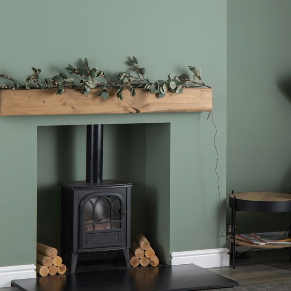 Samuel Alexander 1.8m Eucalyptus Christmas Garland with 130 Warm White LEDs