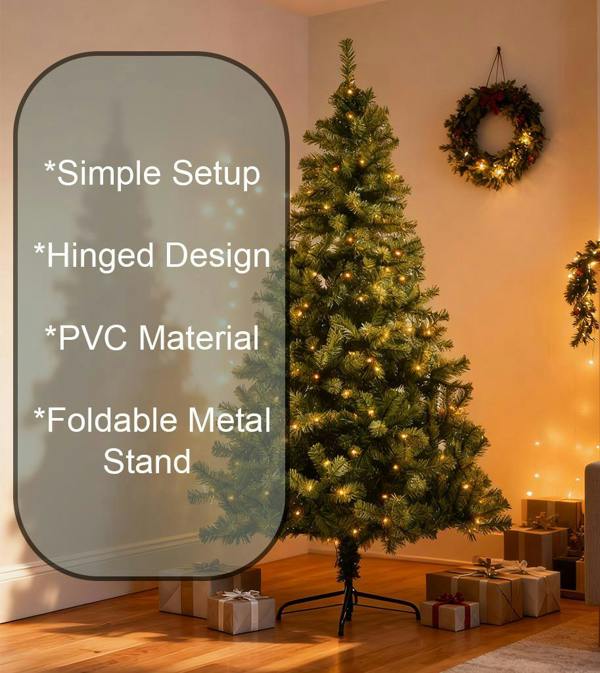 4ft to 12ft Green Pre-Lit Alaskan Pine Artificial Christmas Trees with Warm White LEDs image 8