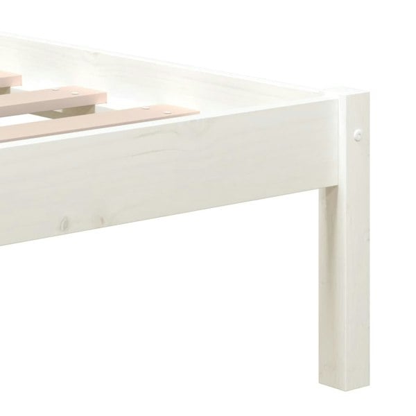 Berkfield Bed Frame White 180x200 cm Super King Size Solid Wood