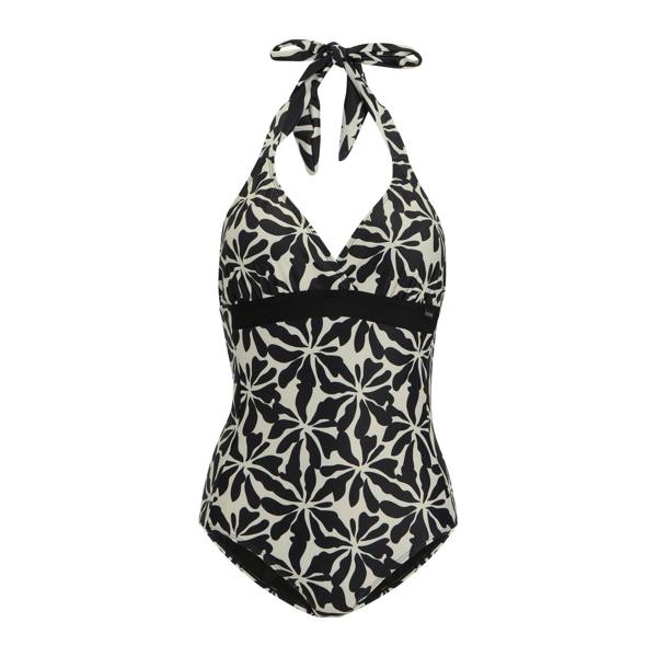 Regatta Womens/Ladies Flavia II Abstract Floral One Piece Swimsuit - Beige - 