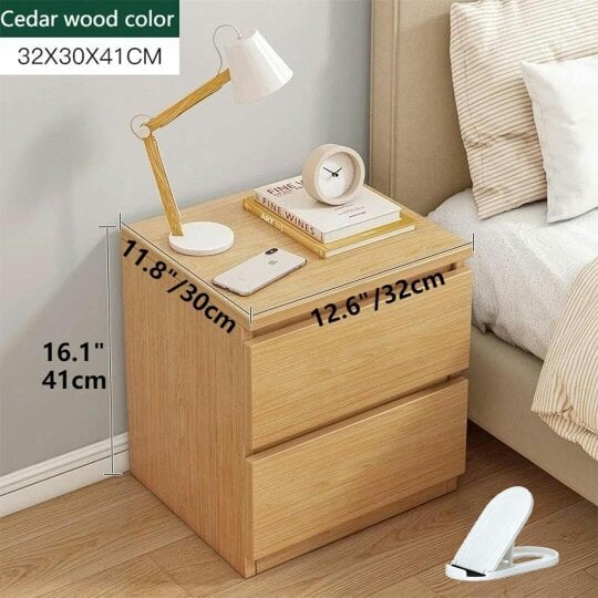 Havendro Modern Bedside Table Drawers Cabinet Bedroom Furniture Storage Nightstand Shelf