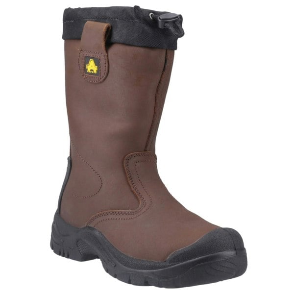 Amblers Safety FS245 Antistatic Pull On Safety Men's Rigger Boots in Brown