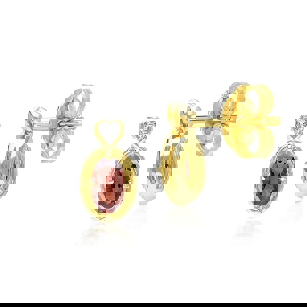 classic-oval-garnet-diamond-heart-stud-earrings-in-9ct-yellow-gold-135e1911049 Side