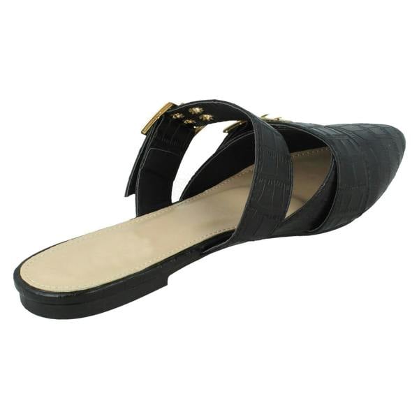 Spot On Ladies Spot On Croc Print Mules F80539