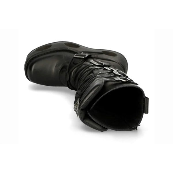 New Rock M-272-S2 Knee High Black Leather Gothic Boots