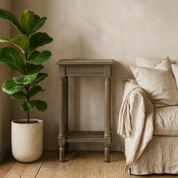 Wyld Haus Laurelbrook Rattan Collection Small Side Table