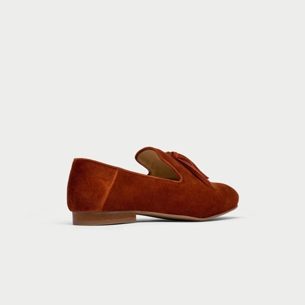 Calla Freya Shoes - Burnt Orange Velvet