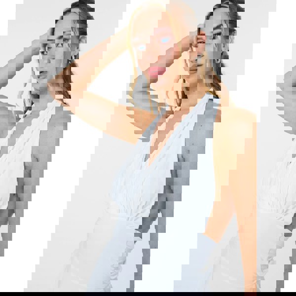 Pink Vanilla Slinky Halter Mini Dress