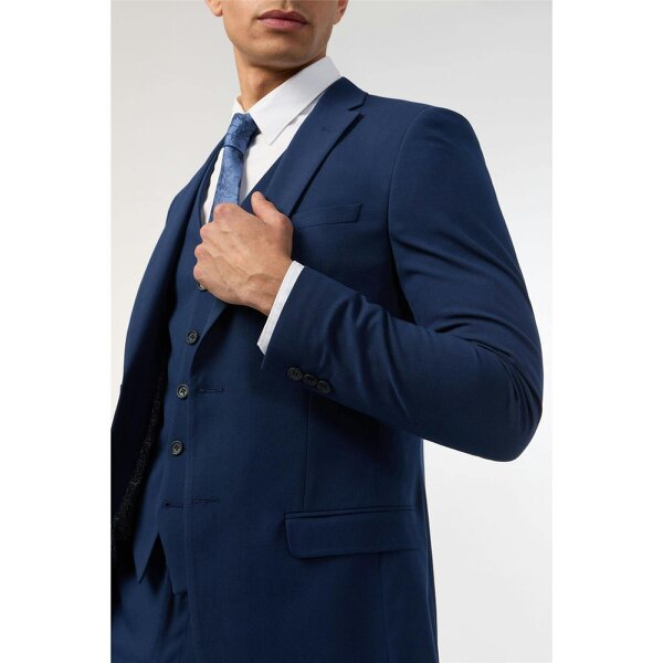 Limehaus Slim Fit Blue Stretch Jacket