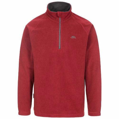Mens Trespass Blackford Microfleece Pull Over Zip Fleece Top