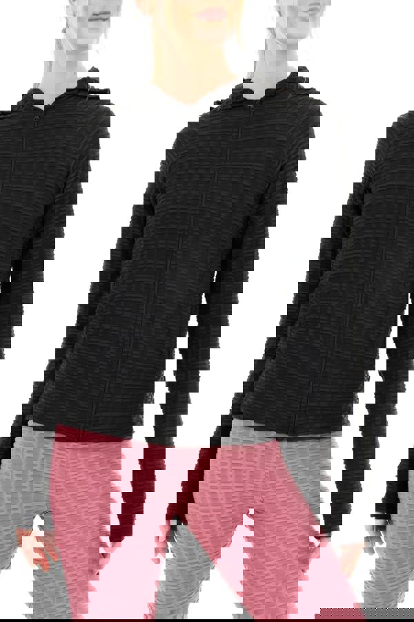 Smart Living Women's Full-Zip Honeycomb Textured Jacket - Black