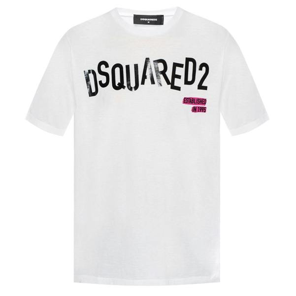 DSquared2 Logo Printed T-Shirt White - chancefashionco