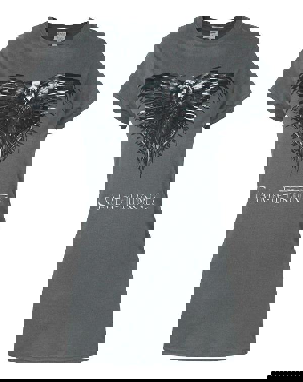 Game of Thrones Womens Grey Three Eyed Raven Short Sleeved T-Shirt