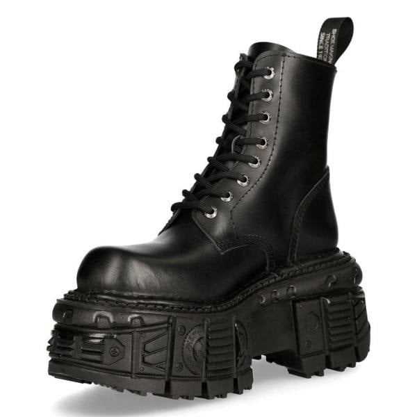 New Rock Unisex Military Techno Platform Boots- M-MILI084N-S5