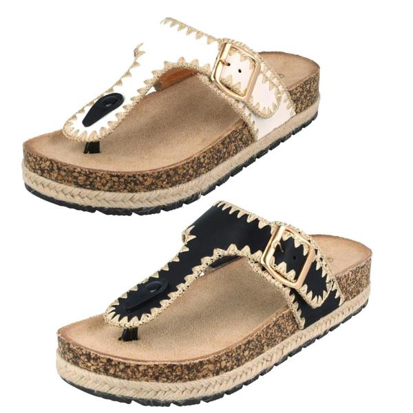 Down to Earth Ladies Down To Earth Toe Post Sandals F12105