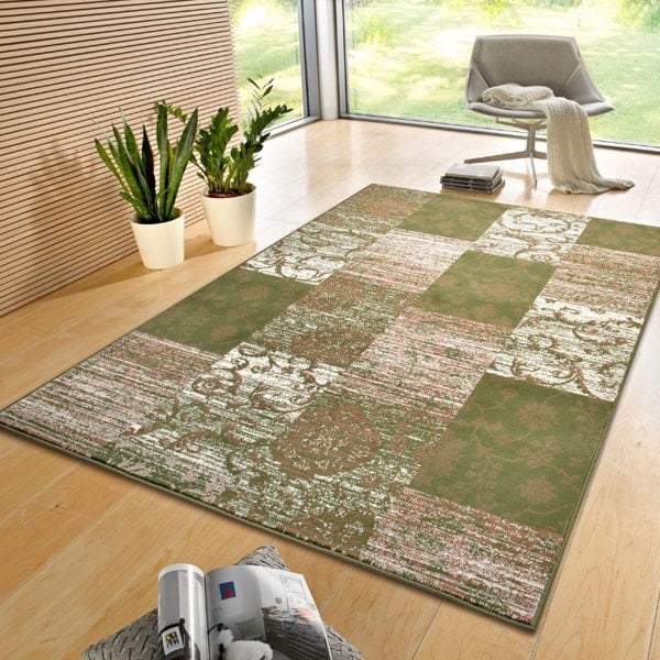 Designer Velours Rug Bloques – Patchwork