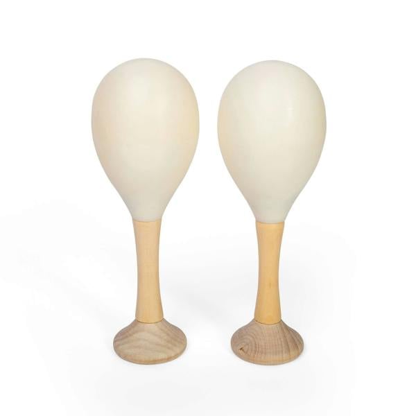 Bigjigs Toys Natural Maraca Pack of 2 | Wooden Maracas for Kids