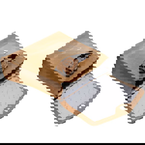 Assots London 'MARGARET' Tan Natural Grain Polished Leather Flap Over Backpack