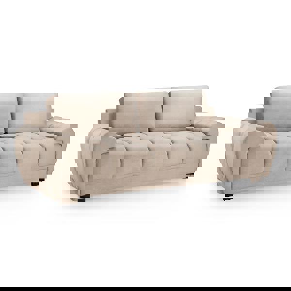 Furnishings For Less Zura Plush Velvet Large 3 Seater Sofa | Cream, Grey or Mocha