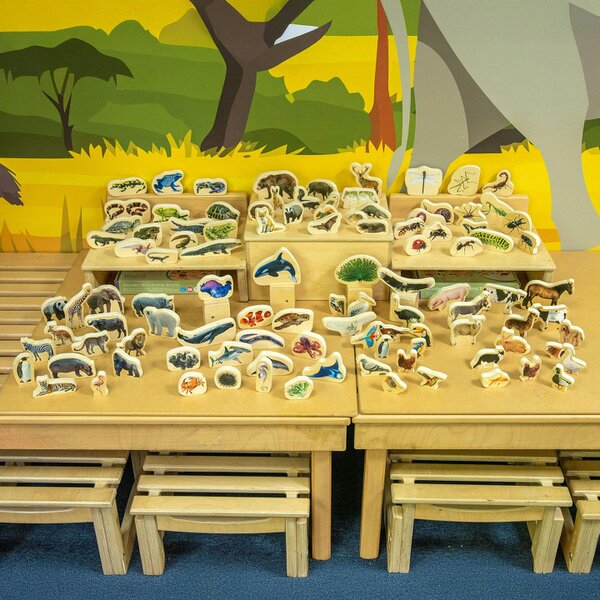 tickit Wooden Animal Blocks Bundle