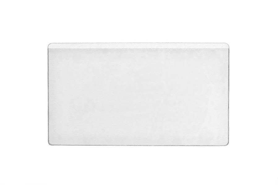Durable POCKETFIX Self-Adhesive Clear Label Sleeve Pockets | 10 Pack | 105x65mm