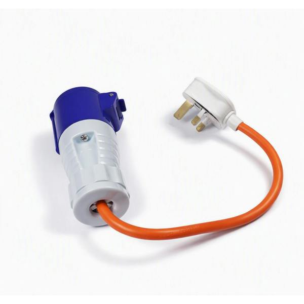 Ring Automotive UK Mains Adaptor 13A to 16A Caravan Motorhome Extension Lead, Connects Caravan Electrics to 240V Power Supply