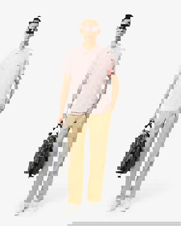 Lacoste Classic Fit L.12.12 Mens Short Sleeve Polo Shirt - Flamingo T03