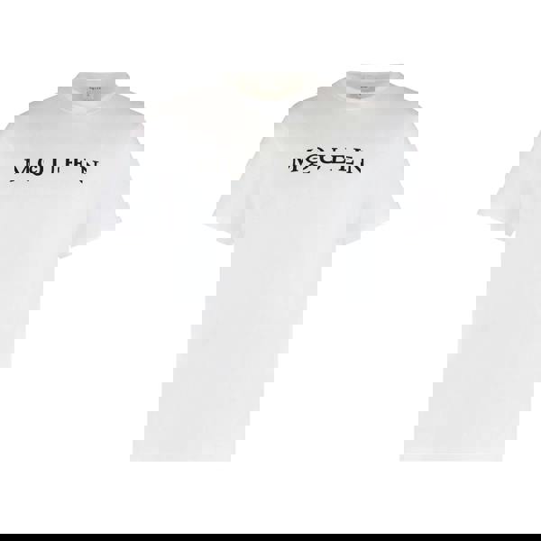 Alexander Mcqueen Flocked Logo T-Shirt   in  White