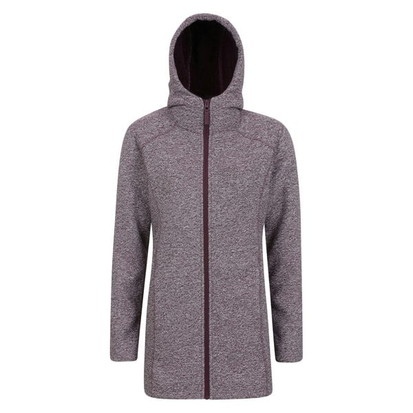 Mountain Warehouse Womens/Ladies Mallaig Longline Fleece Jacket - Burgundy