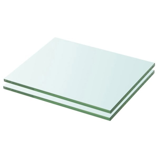 Berkfield Shelves 2 pcs Panel Glass Clear 20x20 cm