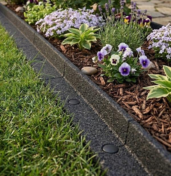 Flexible Lawn Edging 4.8m With Mallet - Grey