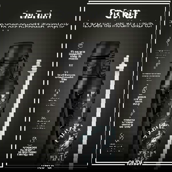 ION8 NFL x ION8 Insulated Steel Water Bottle, NFL Eagles, 750ml (24oz)