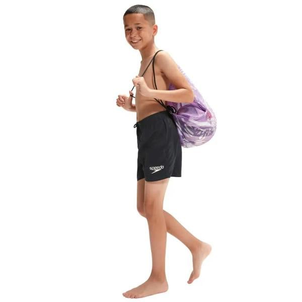 Black Speedo Boys Essential 13’’ watershorts with white logo