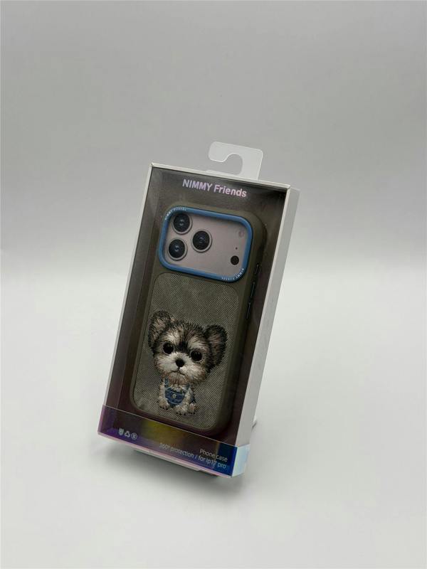 Nimmy Friends Nimmy Big Eye Cute Pet Yorkie Dog Case with MagSafe for iPhone Pro 6.3" Grey Blue - N-XDY-IP17-PRO-027
